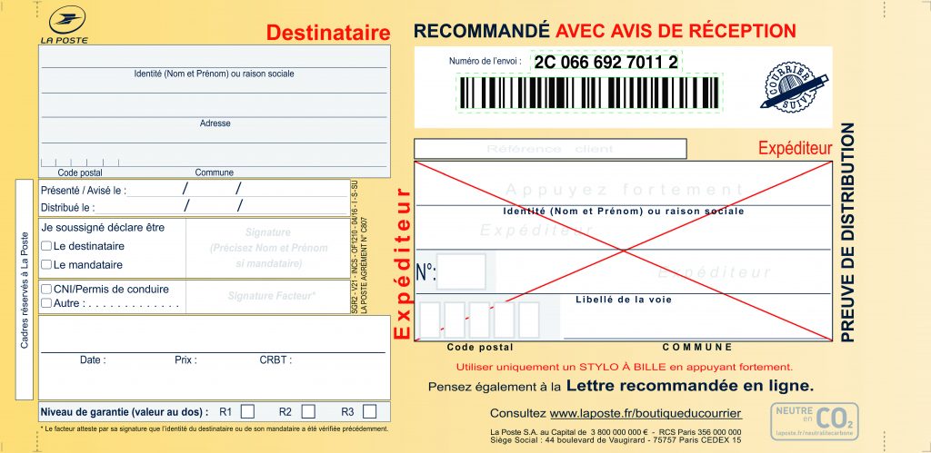 Recommandés lettres recommandées Techmay Logetiq