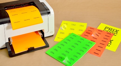 Etiquettes PRODUITS FINIS - papier adhésif permanent lg 59 x ht 90 mm